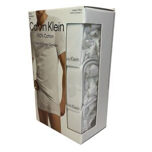 NIB Calvin Klein Men's 3-Pack Classic Fit White V-Neck T-Shirts XL 3 Pack